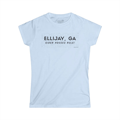 Woman's Ellijay, GA light blue t-shirt "Cider Houses Rule" by 515Gear.com | Mountain Orchard life