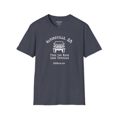 Unisex Adult T-shirt, cool Jeep Graphic, by 515Gear.com | Blairsville, GA | Take the Road Less Traveled