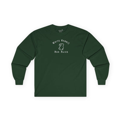Dreamy White Rabbit - Ask Alice - Long Sleeve Tee
