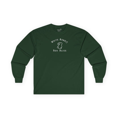 Dreamy White Rabbit - Ask Alice - Long Sleeve Tee