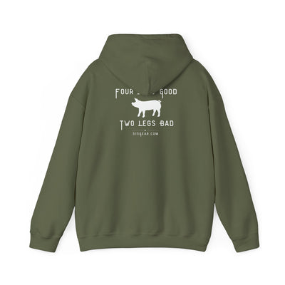 unisex adult hoodie, satirical reference for “Orwellian” lovers | 515Gear.com | anyone love Animal Farm?