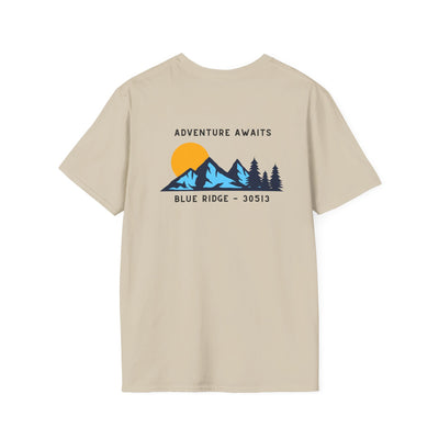 Adult T-shirt, Adventure Awaits Graphic, by 515Gear.com | Blue Ridge, GA | 30513