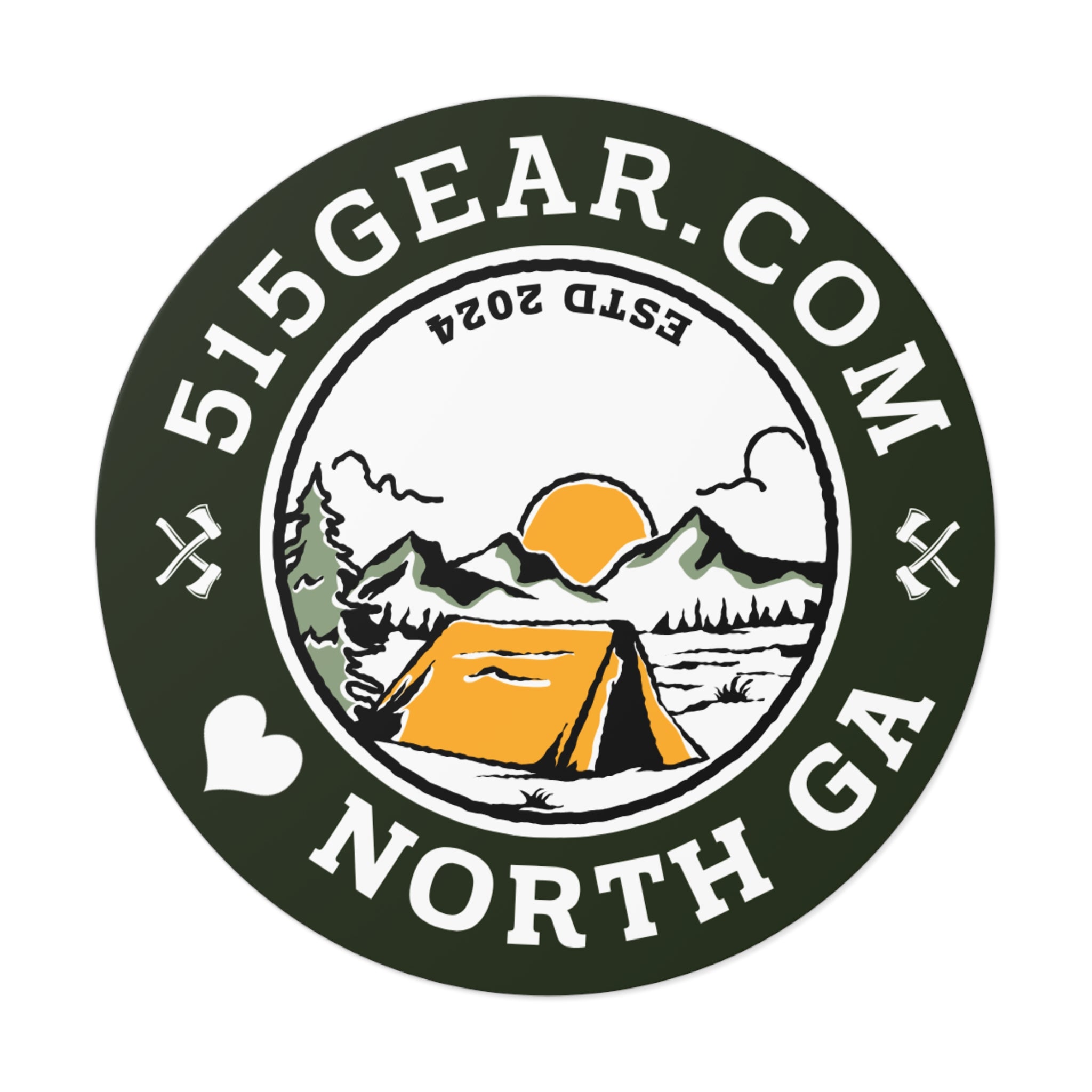 515Gear Camping Sticker, official logo | by 515Gear.com | Love North Georgia!