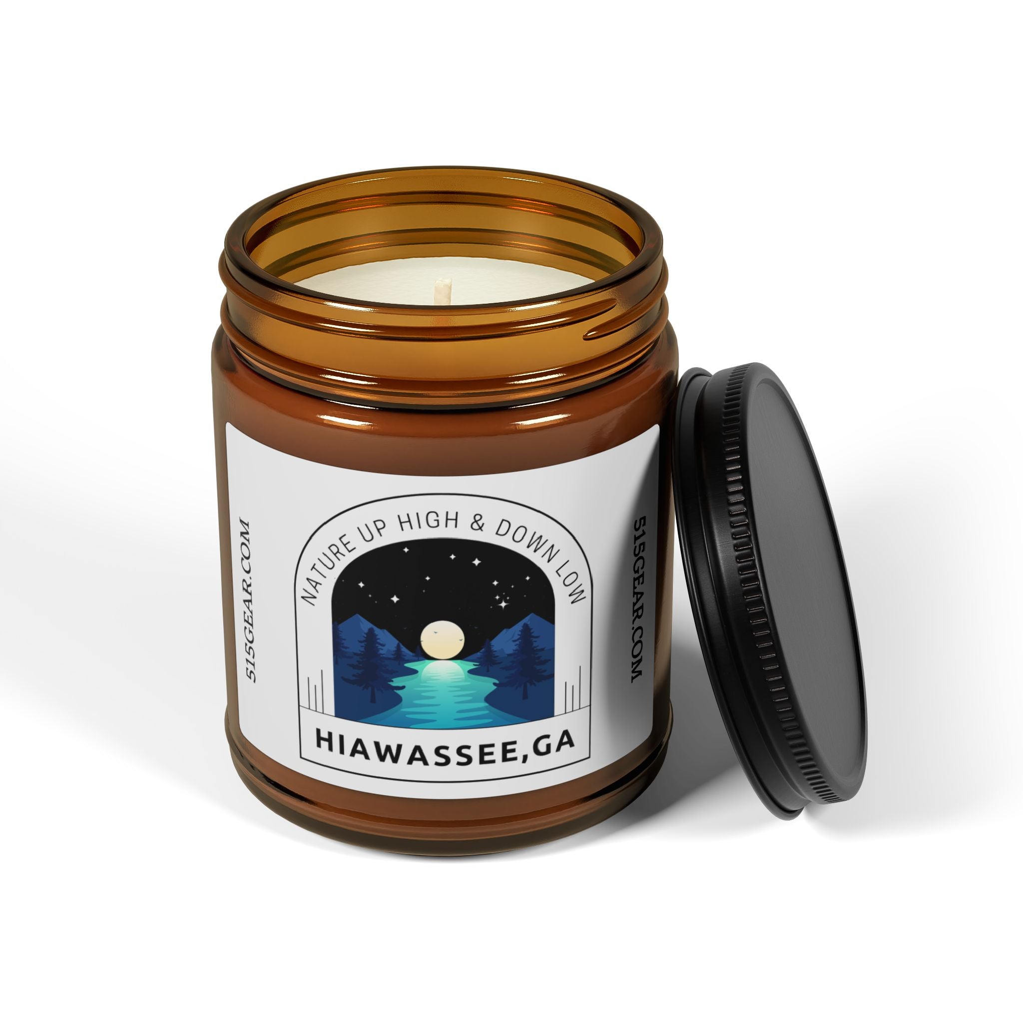 Hiawassee Scented Soy Candle (9 oz Amber Jar)