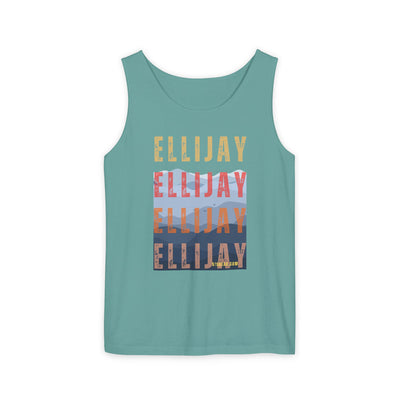 unisex tank-top, Ellijay mountain skyline graphic, by 515 Gear | Ellijay GA | soft cotton tank perfect for casual hikes and workouts