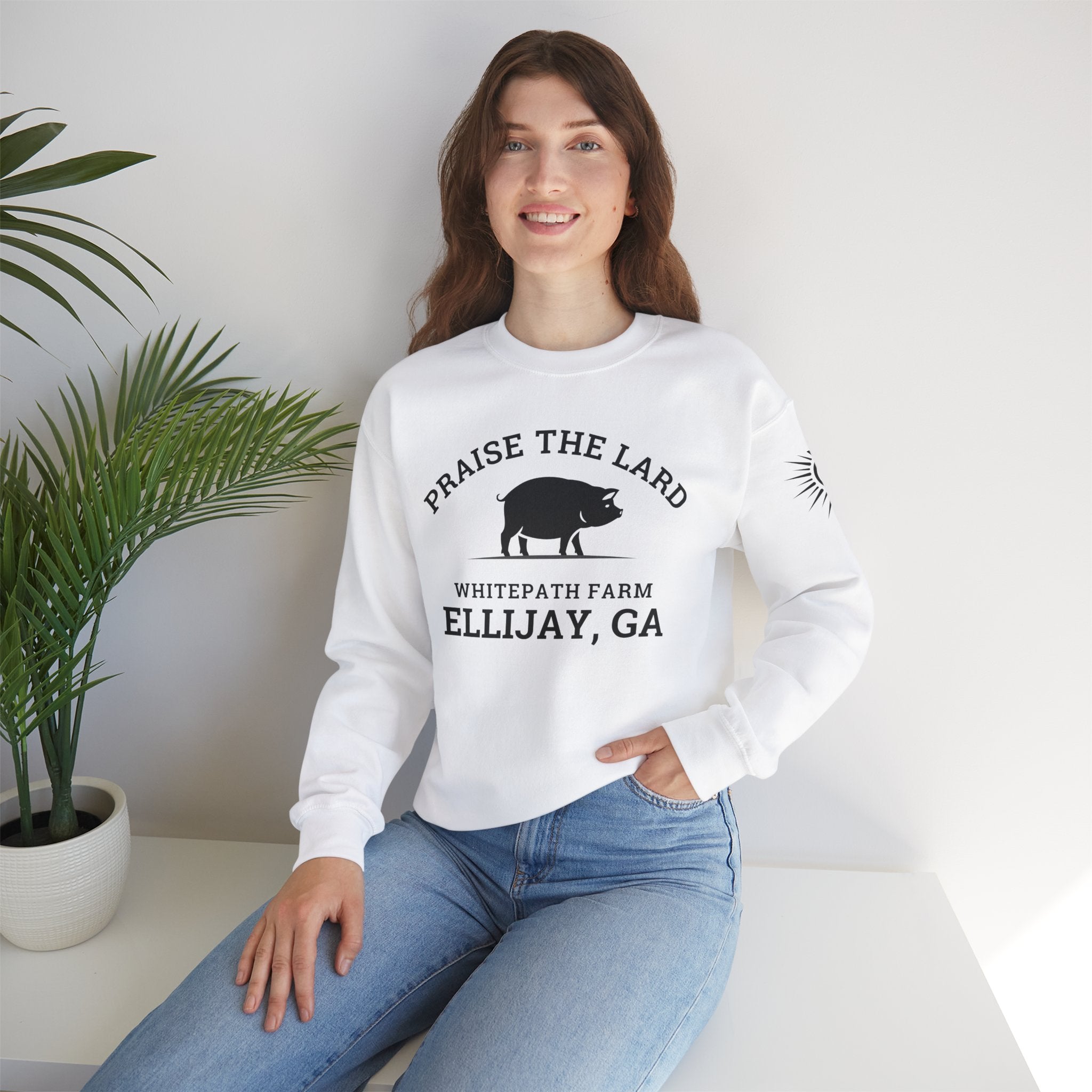 Ellijay, Praise the Lard, Whitepath Farm - Heavy Blend™ Crewneck Sweatshirt