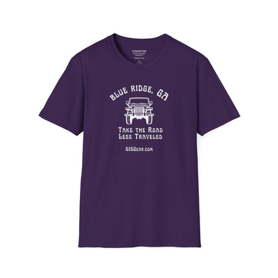Unisex Adult T-shirt, cool Jeep Graphic, by 515Gear.com | Blairsville, GA | Take the Road Less Traveled
