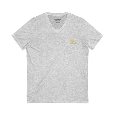 Adult Women's V-Neck T-Shirt, Just me and my Big Girl Glass, by 515Gear.com | Ellijay, GA | Wineries Await!
