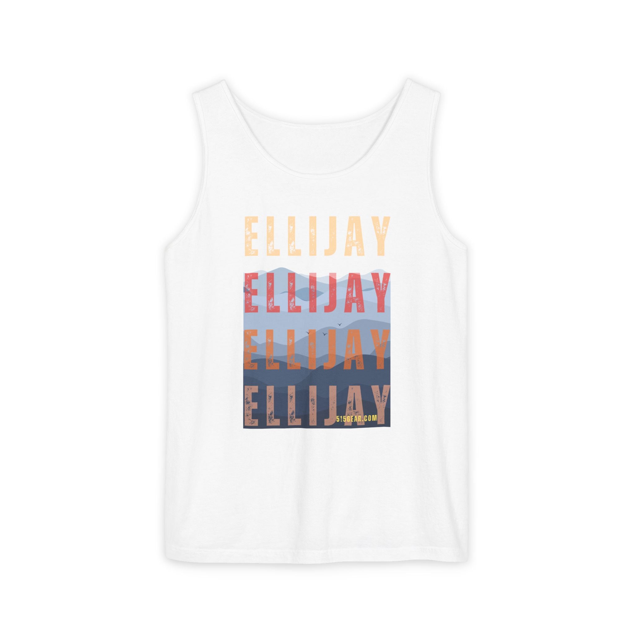 unisex tank-top, mountains graphic, by 515 Gear | Ellijay, GA | cotton tank perfect for casual hikes and workouts