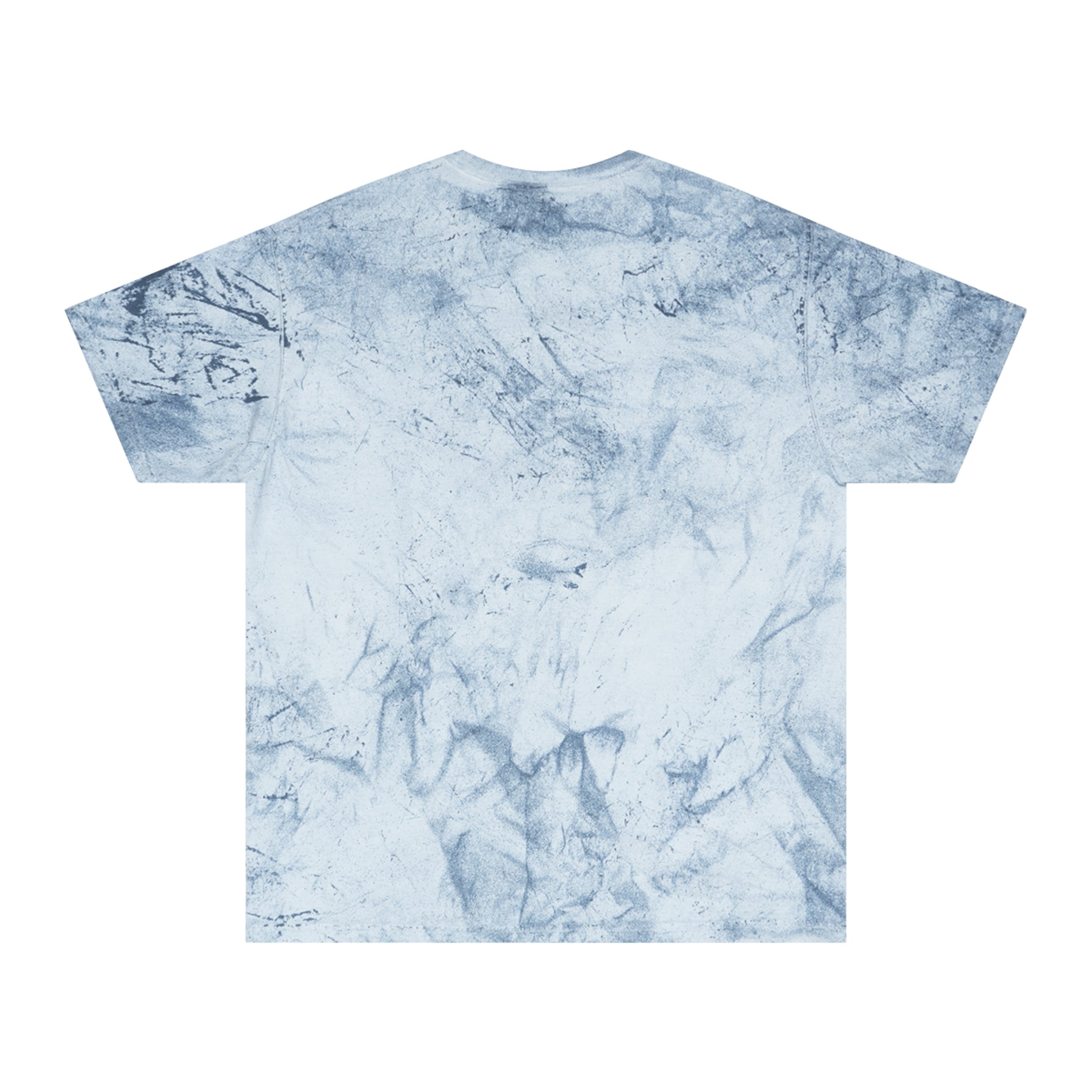 Marble-patterned t-shirt on a white background