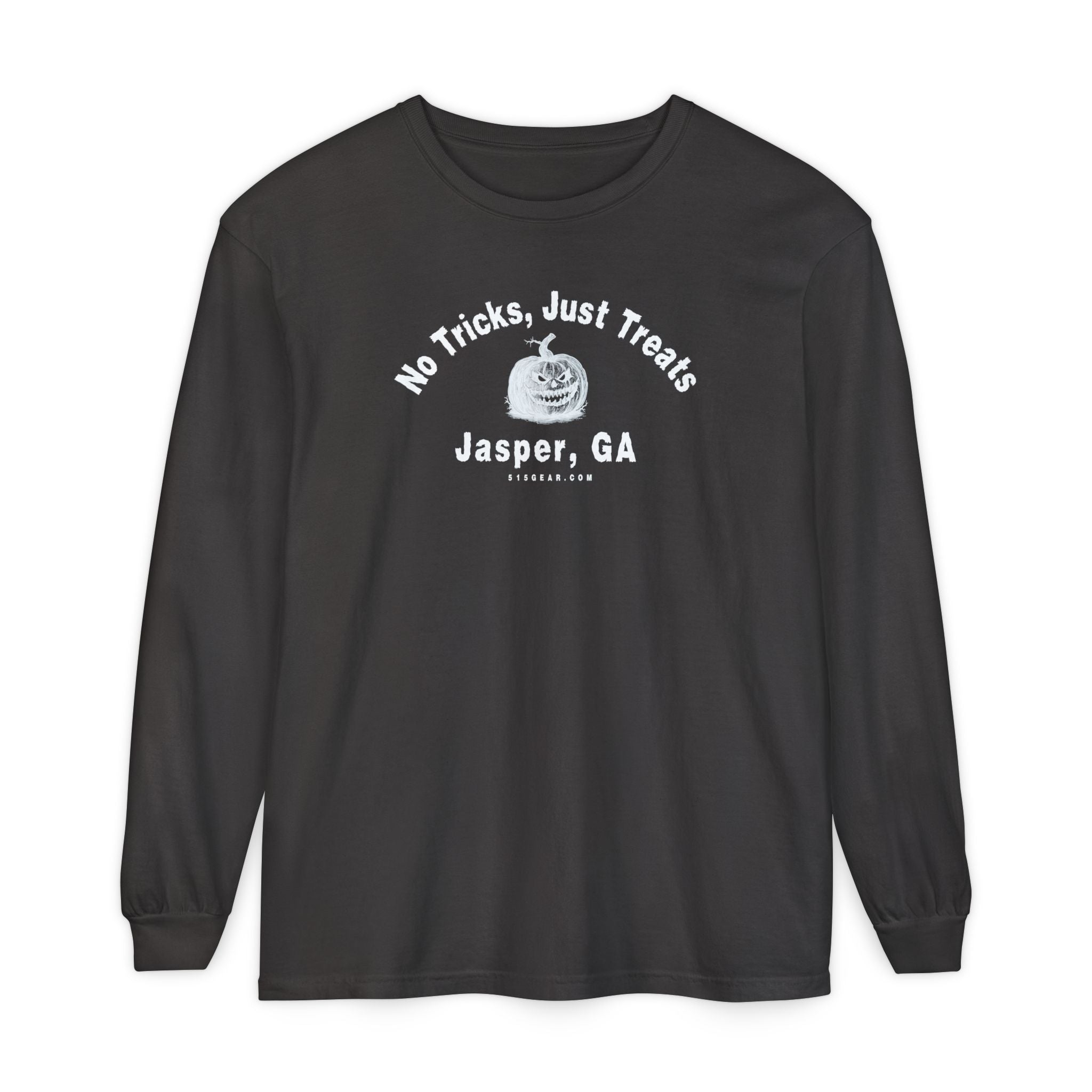 "No Tricks, Just Treats" Jasper, GA Halloween Long Sleeve T-Shirt