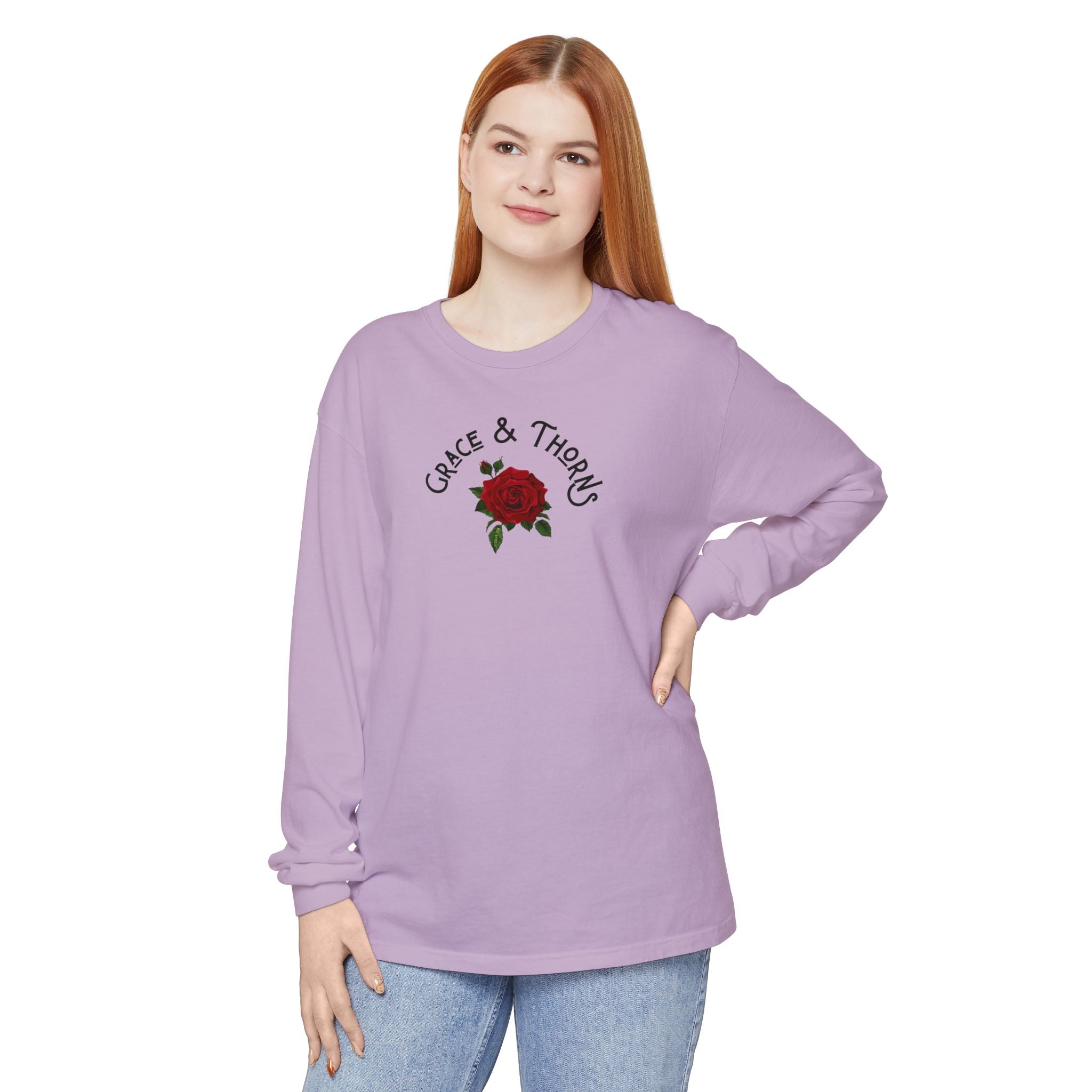 The Grace & Thorns Long Sleeve Comfort Colors Long Sleeve T-Shirt