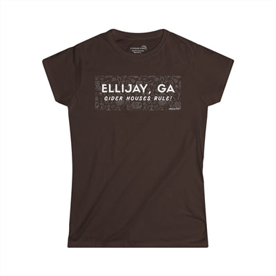 Woman's Ellijay, GA chocolate t-shirt "Cider Houses Rule" by 515Gear.com | Mountain Orchard life