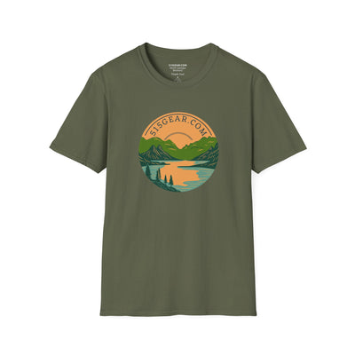 unisex crew neck t-shirt, Mountain Lake graphic by 515Gear.com