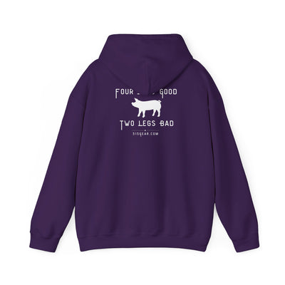 unisex adult hoodie, satirical reference for “Orwellian” lovers | 515Gear.com | anyone love Animal Farm?