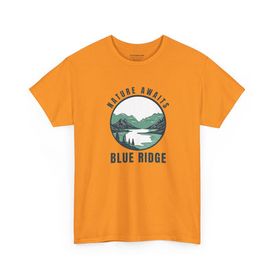 Unisex Adult T-shirt, Nature Awaits, by 515Gear.com | Blue Ridge, GA | North GA Beckons!